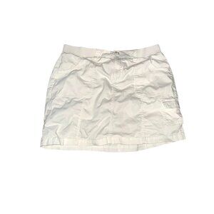 White Croft & Barrow Skort With Built-In Shorts Cotton & Spandex Blend Womens Si